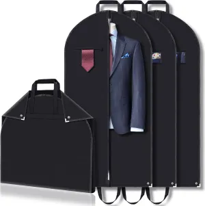 118 cm High-Quality Garment Bag, Pack of 3, Breathable Garment Bag, Suit, Breathable & Moth Protection Garment Bags with Handles - Ideal for Travel