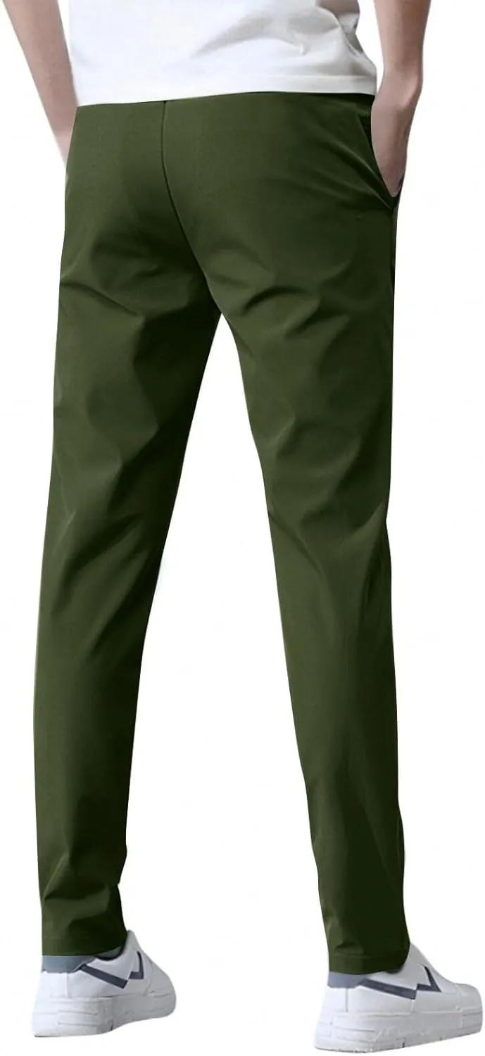2025 Men's Summer Breathable Elastic Waist Straight Casual Pants