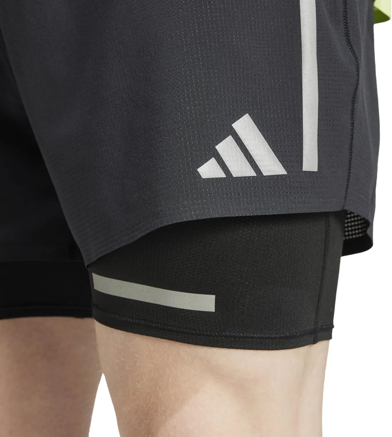 adidas Men's Ultimate Running Reflective Two-in-One Shorts