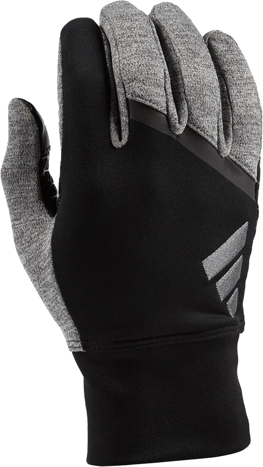 adidas Winter Performance VELOCITY Running Reflective Gloves, Black/Gray
