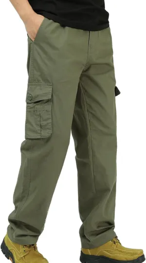 Adorlina Flex Cargo Pants for Men Flexrover - Ultra Comfort Flex Fit Multi-Pocket Durable Pants