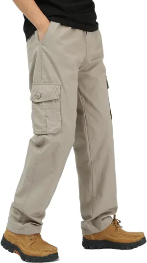 Adorlina Flex Cargo Pants for Men Flexrover - Ultra Comfort Flex Fit Multi-Pocket Durable Pants