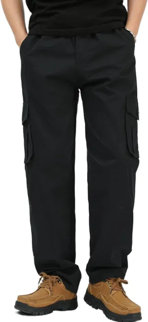 Adorlina Flex Cargo Pants for Men Flexrover - Ultra Comfort Flex Fit Multi-Pocket Durable Pants
