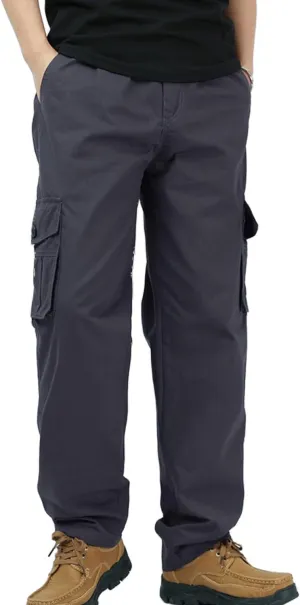 Adorlina Flex Cargo Pants for Men Flexrover - Ultra Comfort Flex Fit Multi-Pocket Durable Pants