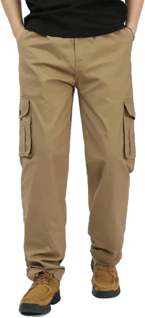 Adorlina Flex Cargo Pants for Men Flexrover - Ultra Comfort Flex Fit Multi-Pocket Durable Pants