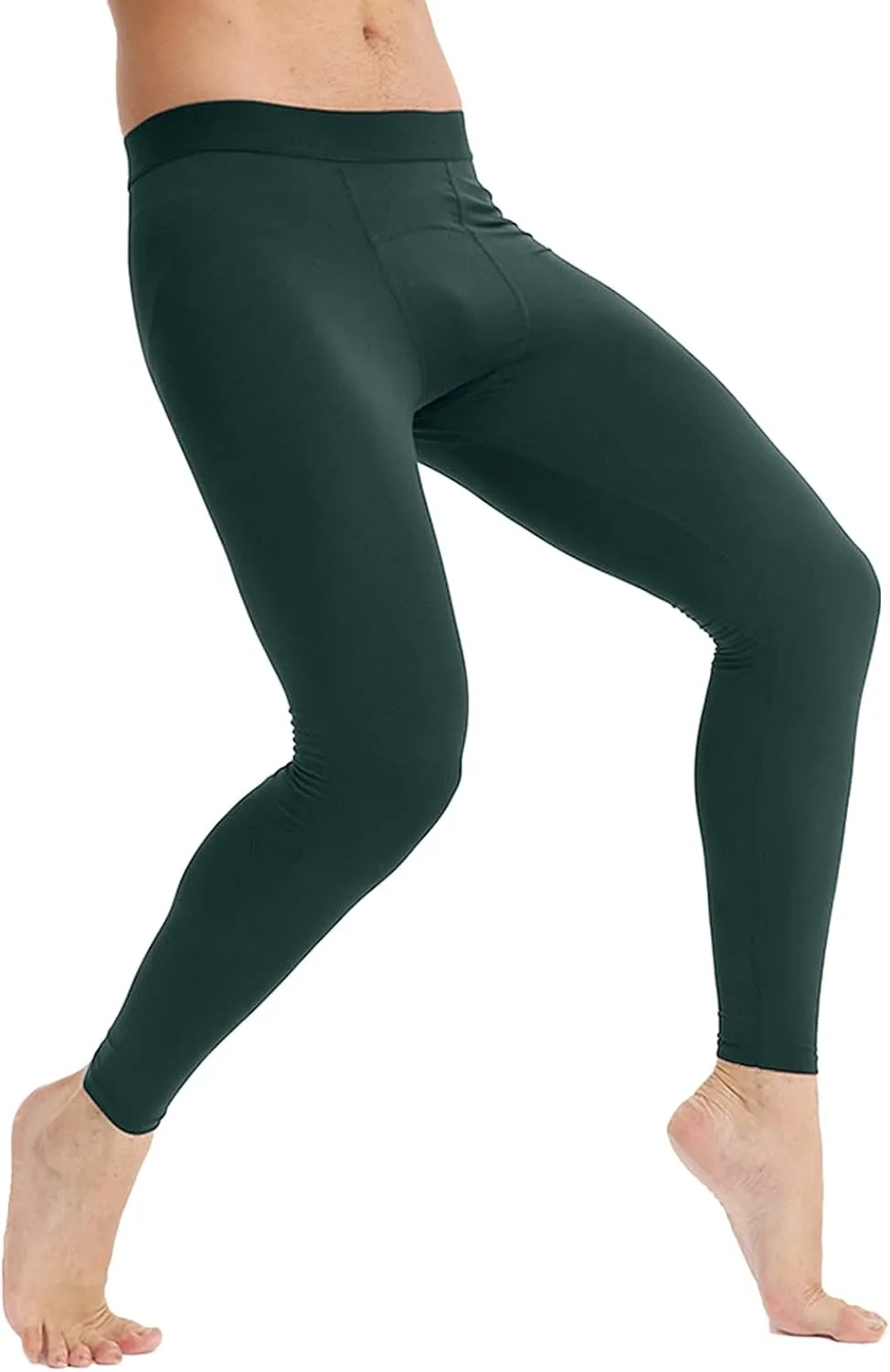 aihihe Mens Running Leggings Winter Red Compression Pant Mens Gym Tights Compression Pants Black Athletic Leggings for Men