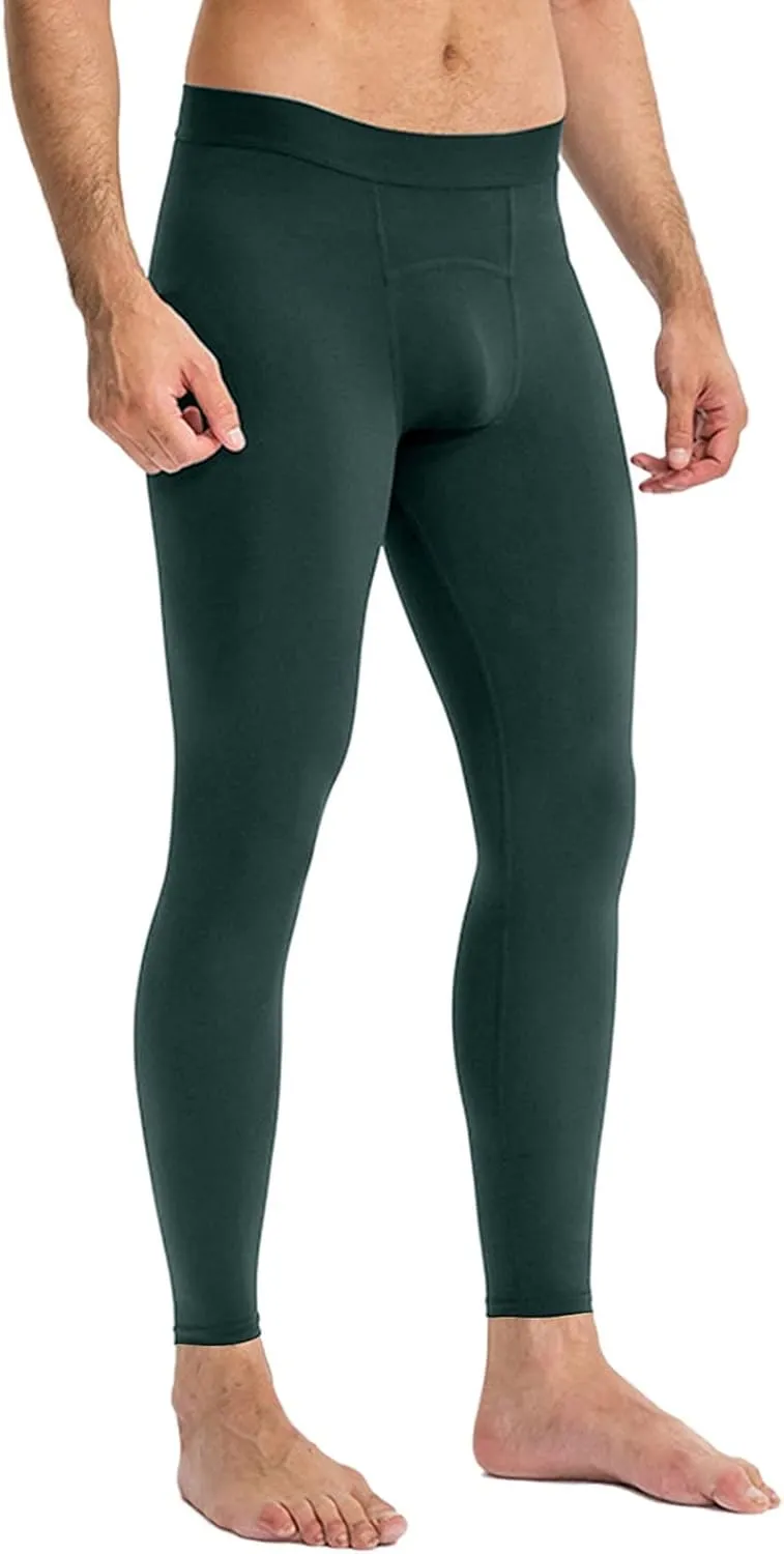 aihihe Mens Running Leggings Winter Red Compression Pant Mens Gym Tights Compression Pants Black Athletic Leggings for Men
