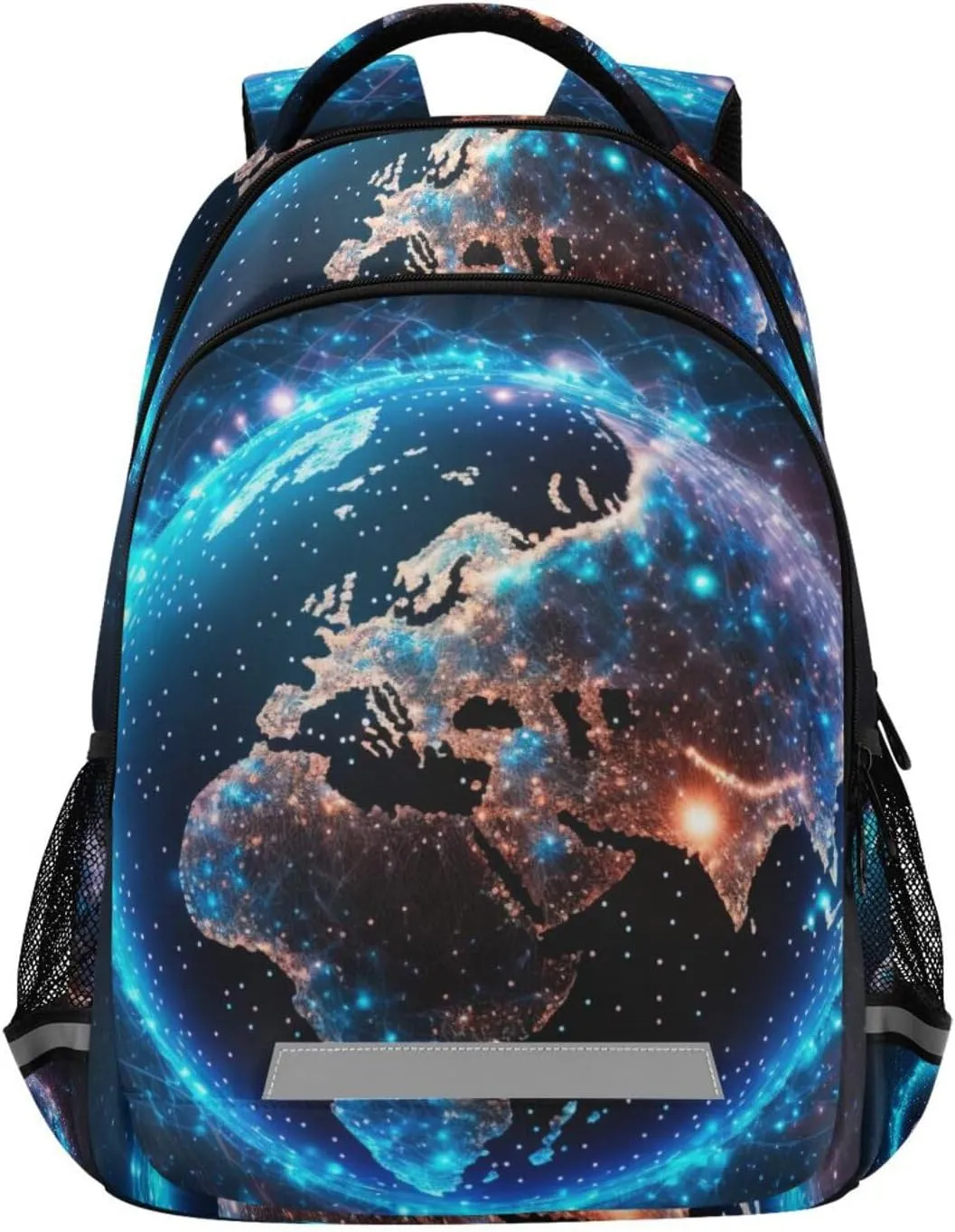 AIXIWAWA Earth Network Backpack for Travel Hiking, Unisex Laptop Backpack Daypacks with Padded Straps and Back 11.64.916.7 IN