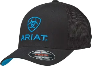 ARIAT Men's Black Blue Half Mesh Hat