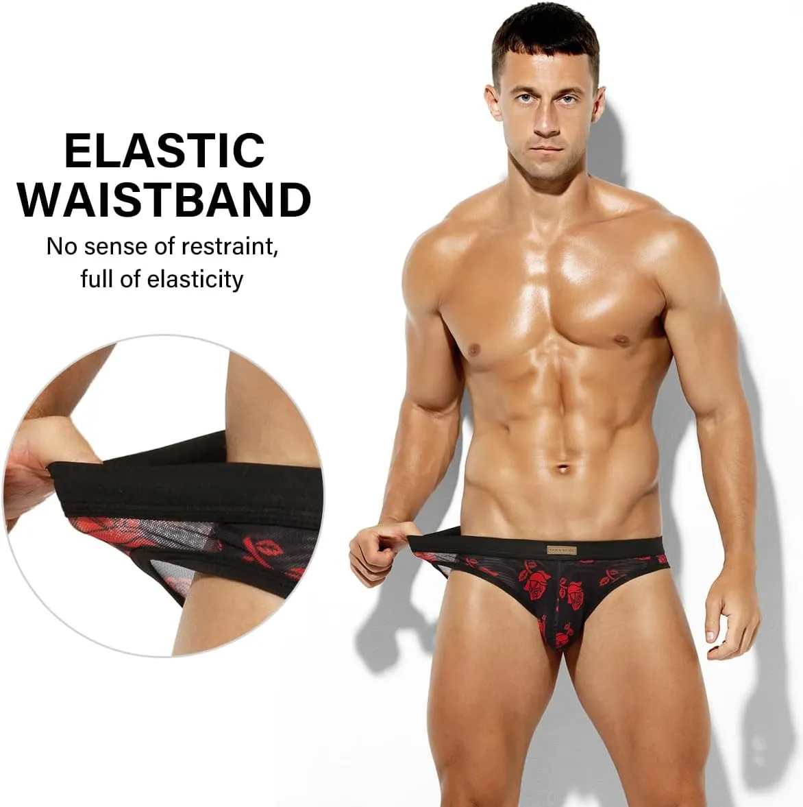 Arjen Kroos Men Sexy Underwear Breathable Comfortable Mesh Briefs
