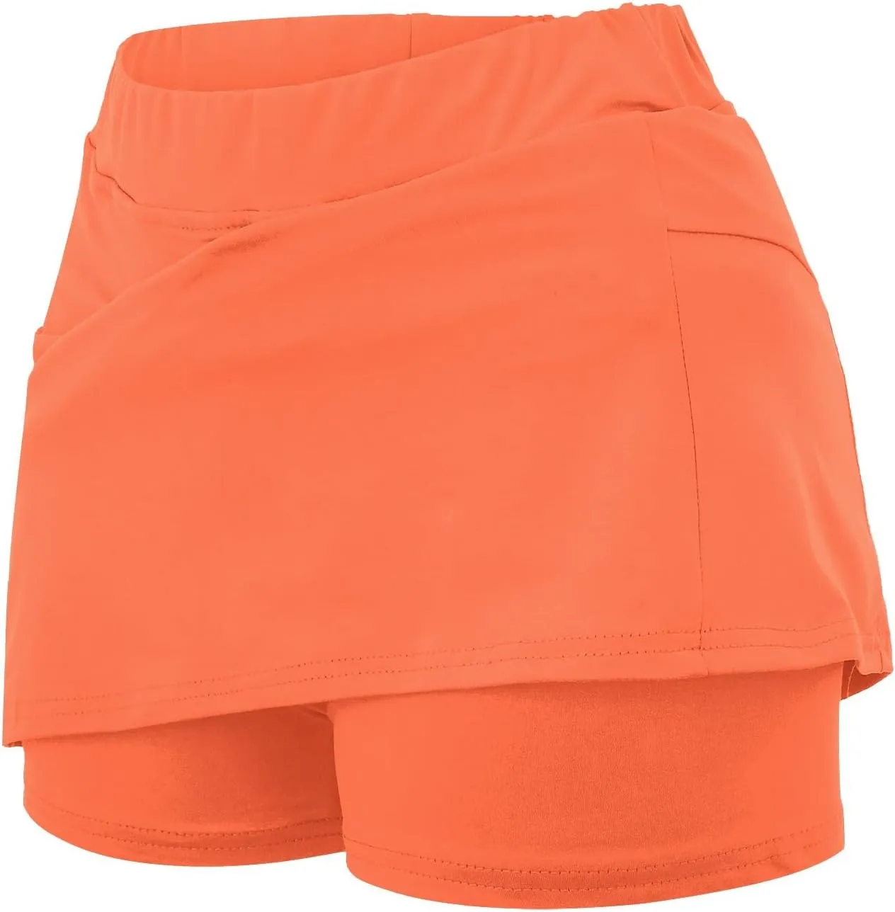 Athletic Skirt with Built in Shorts for Women Casual Lightweight Shorts Elastic High Waisted Workout Yoga Short