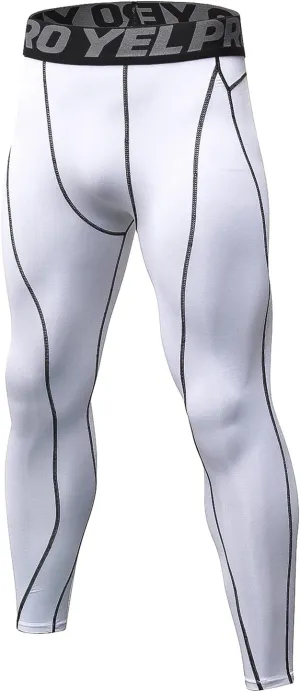 BADHUB Men's Sweatpants Running Tights Compression Workout Leggings Quick Dry Gym Pant Underwear