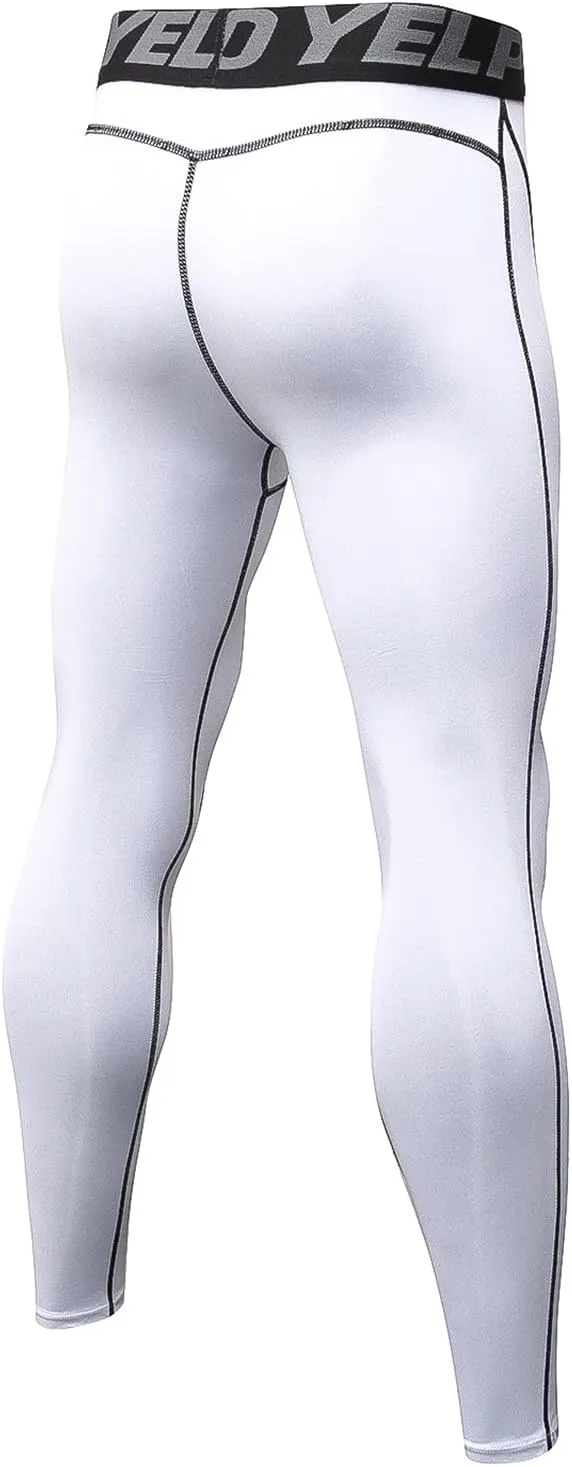 BADHUB Men's Sweatpants Running Tights Compression Workout Leggings Quick Dry Gym Pant Underwear