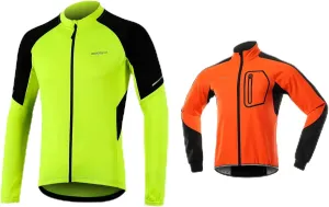 BERGRISAR Cycling Jerseys Long Sleeves Men & Cycling Bike Jackets for Men Winter Thermal Breathable Reflective Softshell Windbreaker Size L
