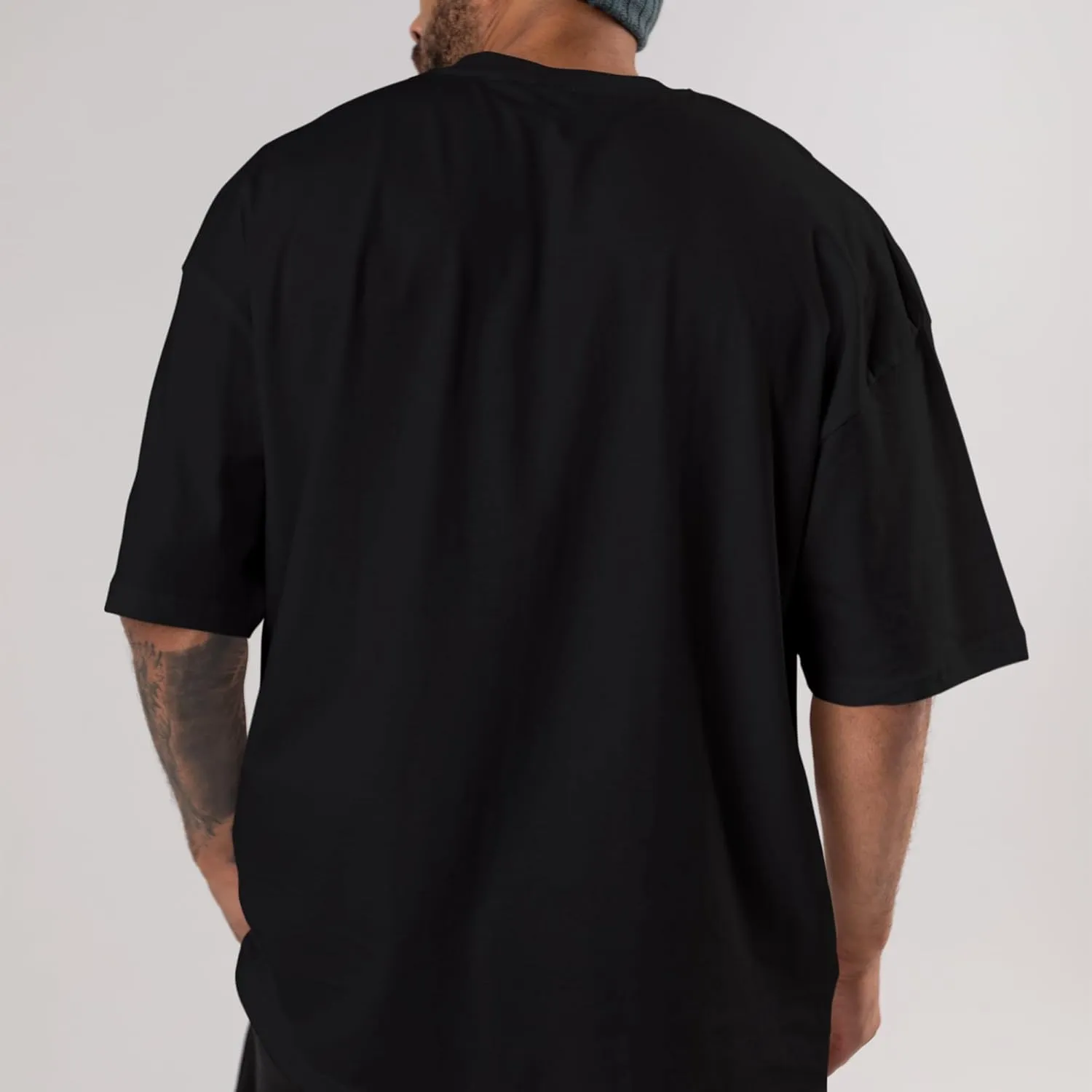 Black Basic Oversized T-Shirt |0 Heavy Cotton | Eco-Friendly - Sustainable | Loose Fit | Unisex