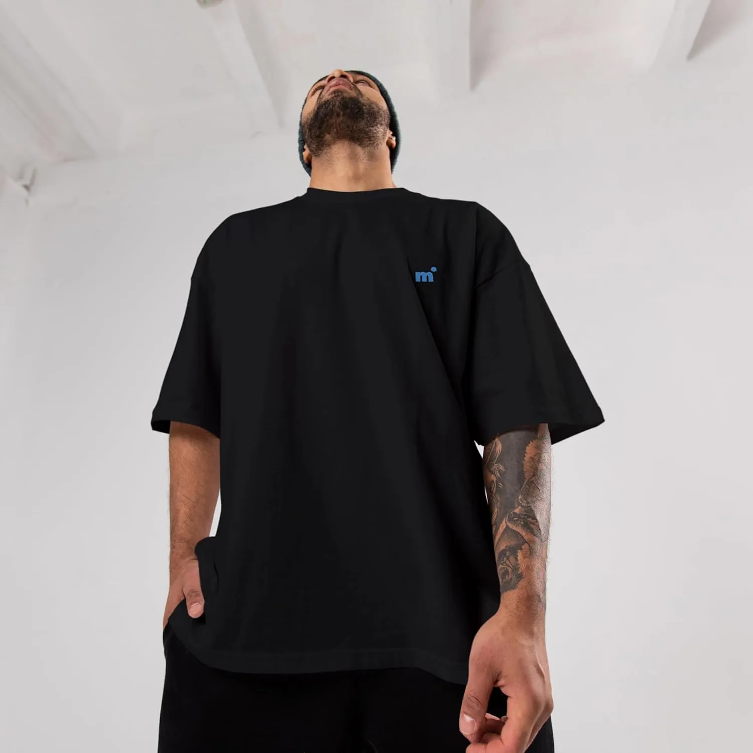 Black Basic Oversized T-Shirt |0 Heavy Cotton | Eco-Friendly - Sustainable | Loose Fit | Unisex