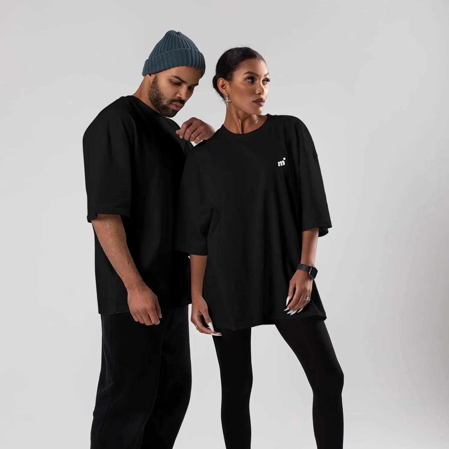 Black Basic Oversized T-Shirt |0 Heavy Cotton | Eco-Friendly - Sustainable | Loose Fit | Unisex