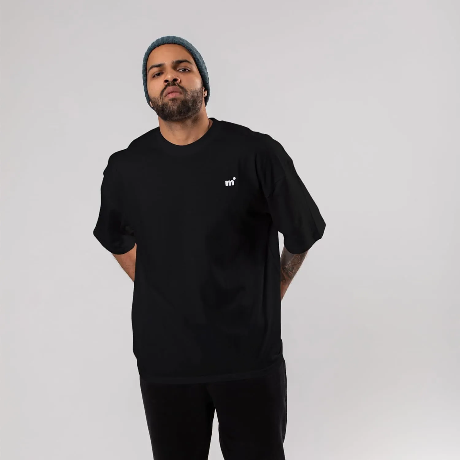Black Basic Oversized T-Shirt |0 Heavy Cotton | Eco-Friendly - Sustainable | Loose Fit | Unisex