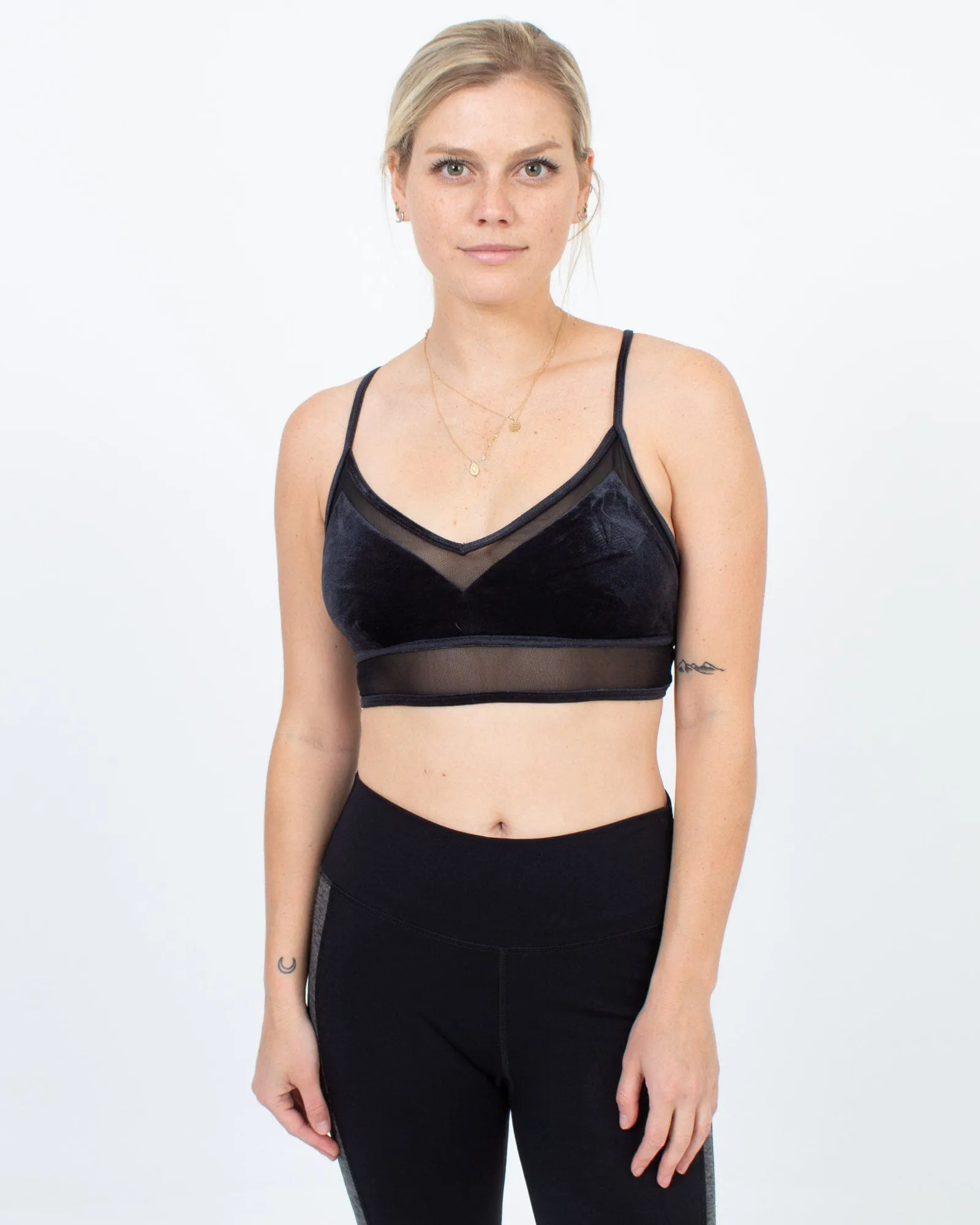Black Velvet Sports Bra