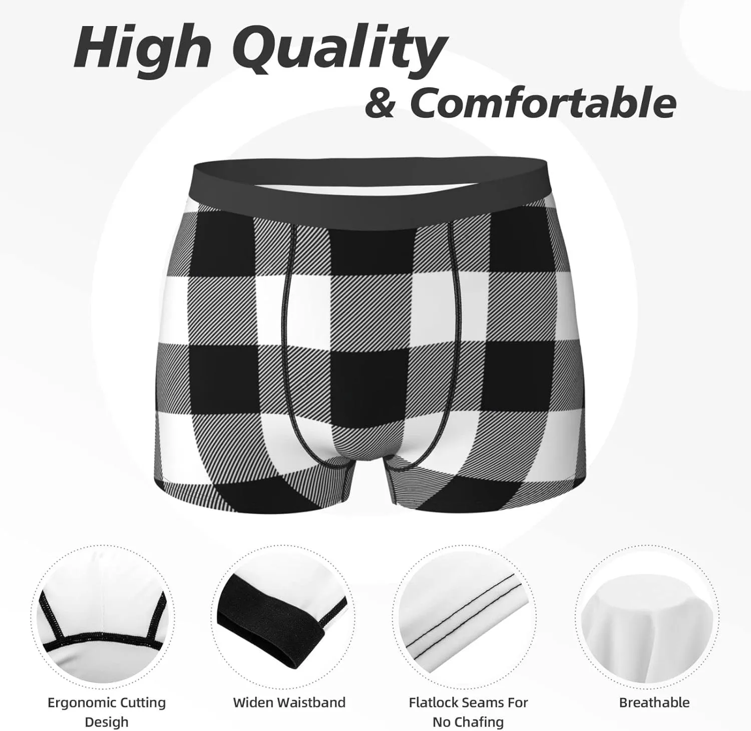 Blue Butterfly Men'S Mesh Boxer Briefs Breathable Sports Underwear
