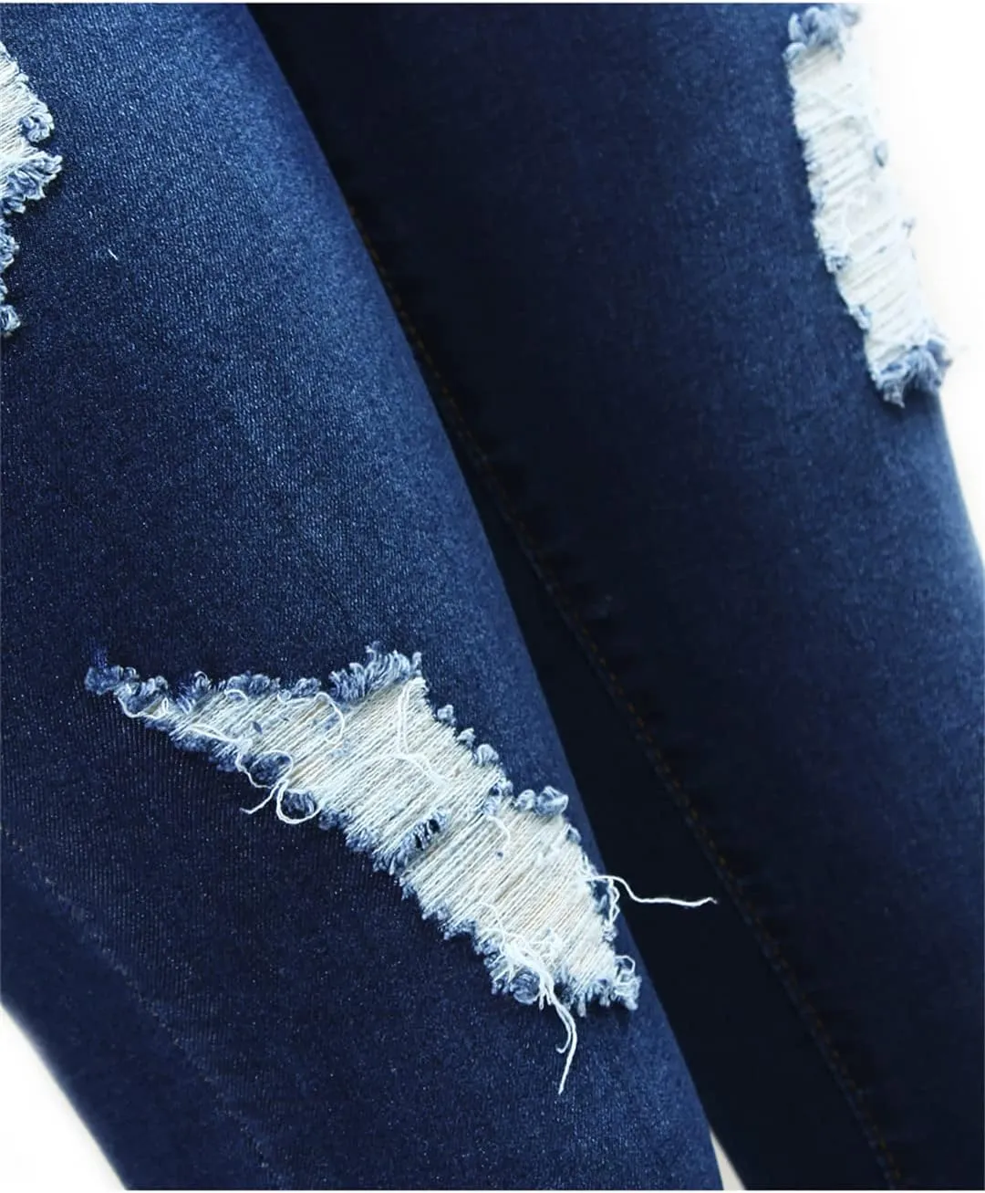 Bollrllr Women's Street Style Ripped Skinny Stretch Straight Jeans