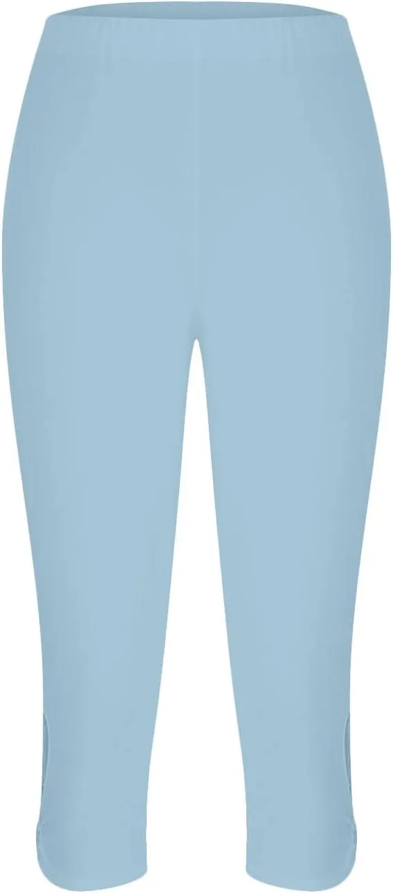 BOXIACEY Capri Leggings for Women 2025 Knee Length Yoga Pants High Waisted Workout Leggings Casual Summer Cropped Pants