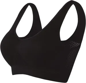 Breathable Cool Liftup Air Bra Women High Support Breathable Push Up Bras No Wire Buckle Corset Bra Comfy Yoga Bra