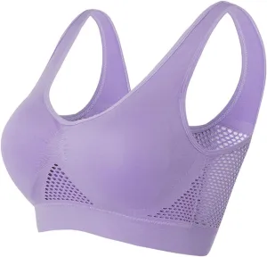 Breathable Cool Liftup Air Bra Women High Support Breathable Push Up Bras No Wire Buckle Corset Bra Comfy Yoga Bra