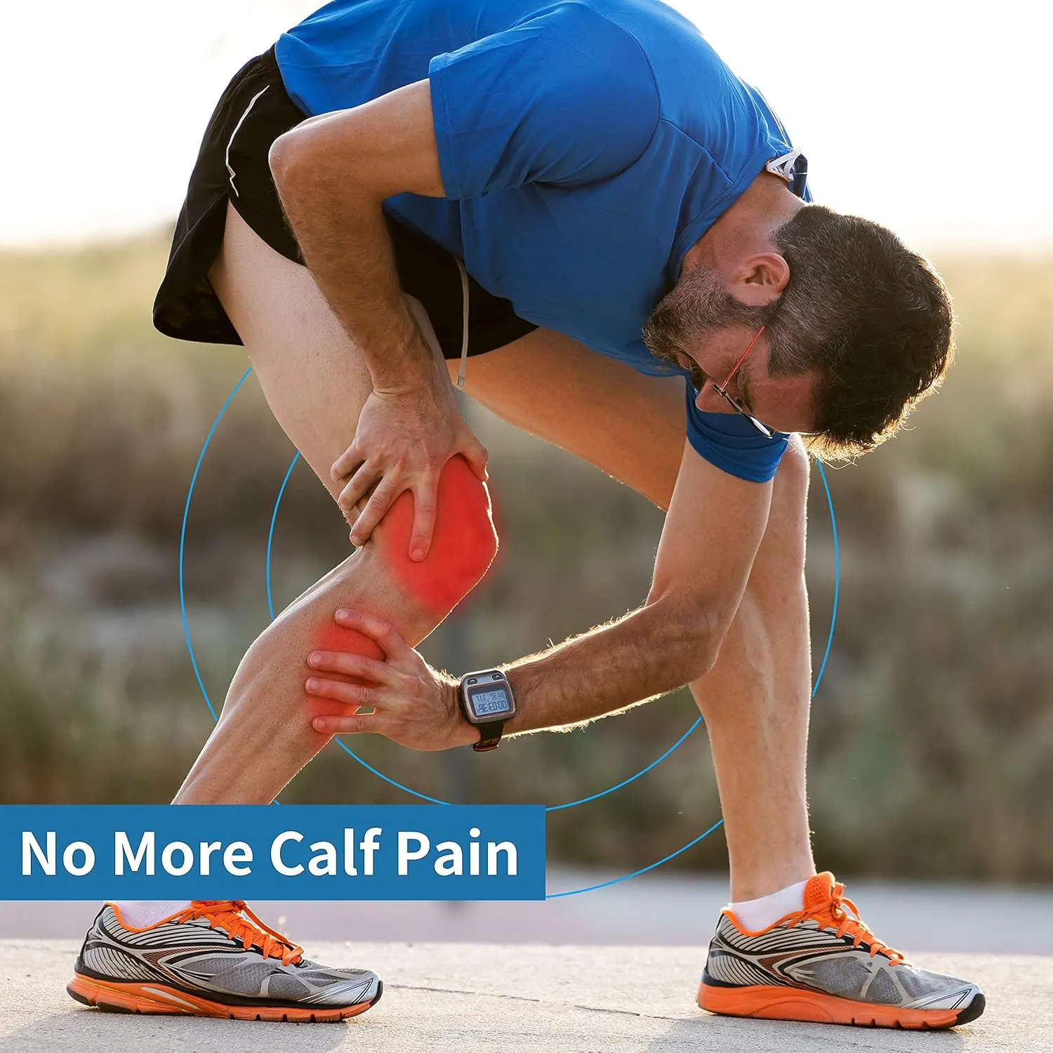 Calf Compression Sleeves for Men & Women (20-30mmhg) - Leg Support Compression Socks for Shin Splint & Calf Pain Relief
