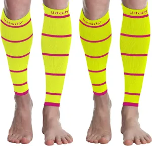 Calf Compression Sleeves for Men & Women (20-30mmhg) - Leg Support Compression Socks for Shin Splint & Calf Pain Relief