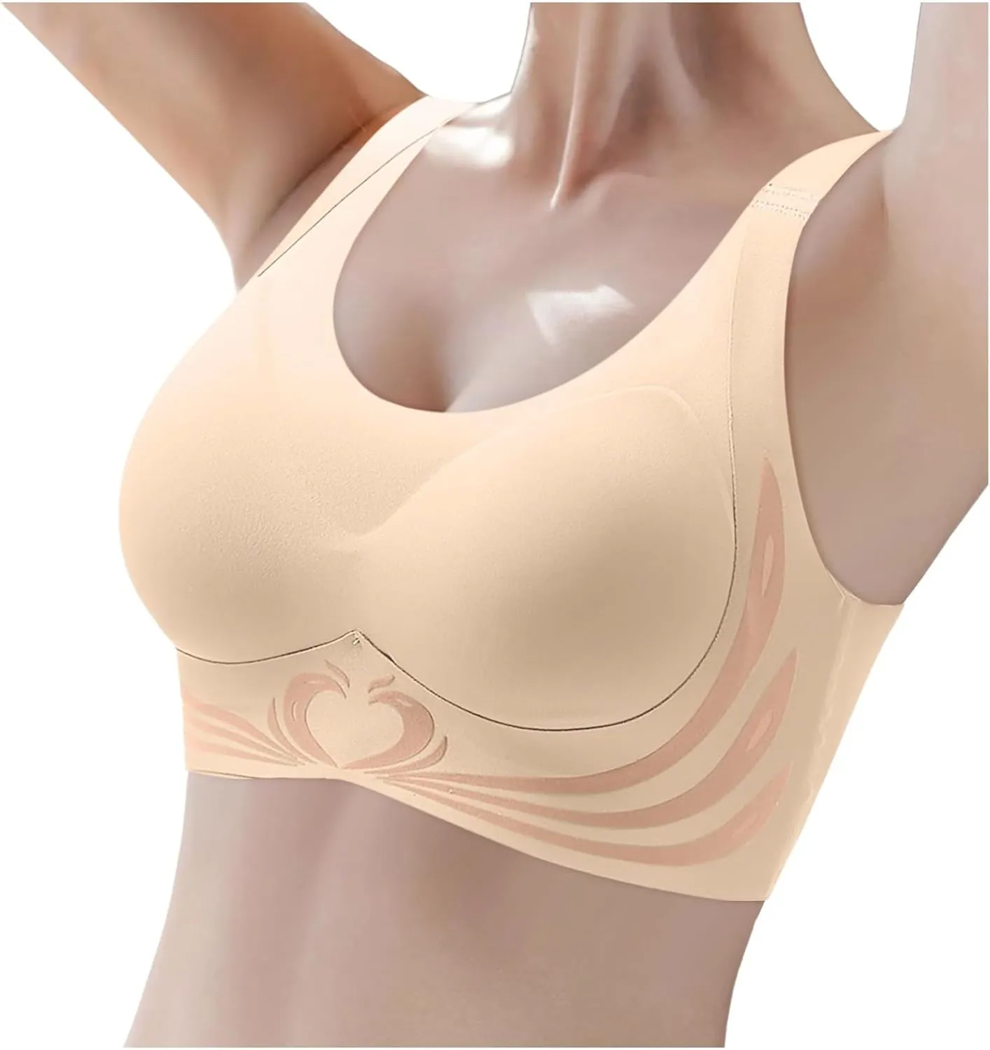 Caralush Lushfitting Powerful Push-Up Seamless Bra,Anti-Sagging Super Gather Bra Wireless Pushup Bra,Camixs Bra