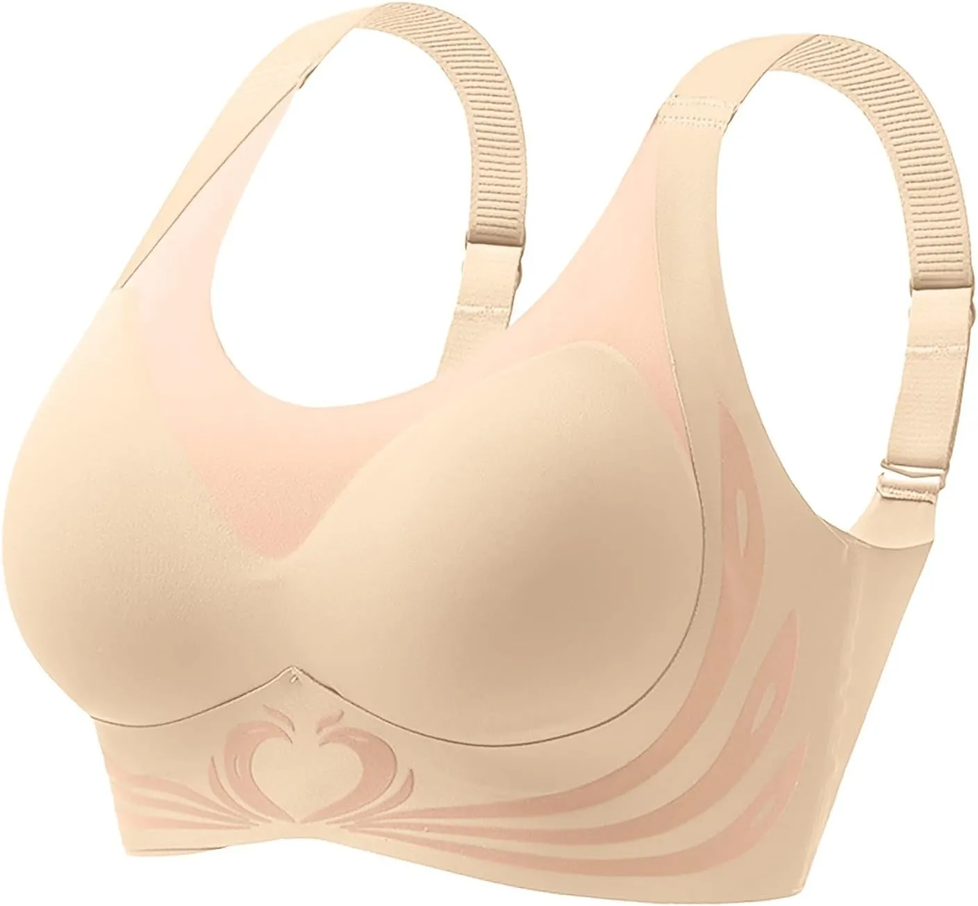 Caralush Lushfitting Powerful Push-Up Seamless Bra,Anti-Sagging Super Gather Bra Wireless Pushup Bra,Camixs Bra