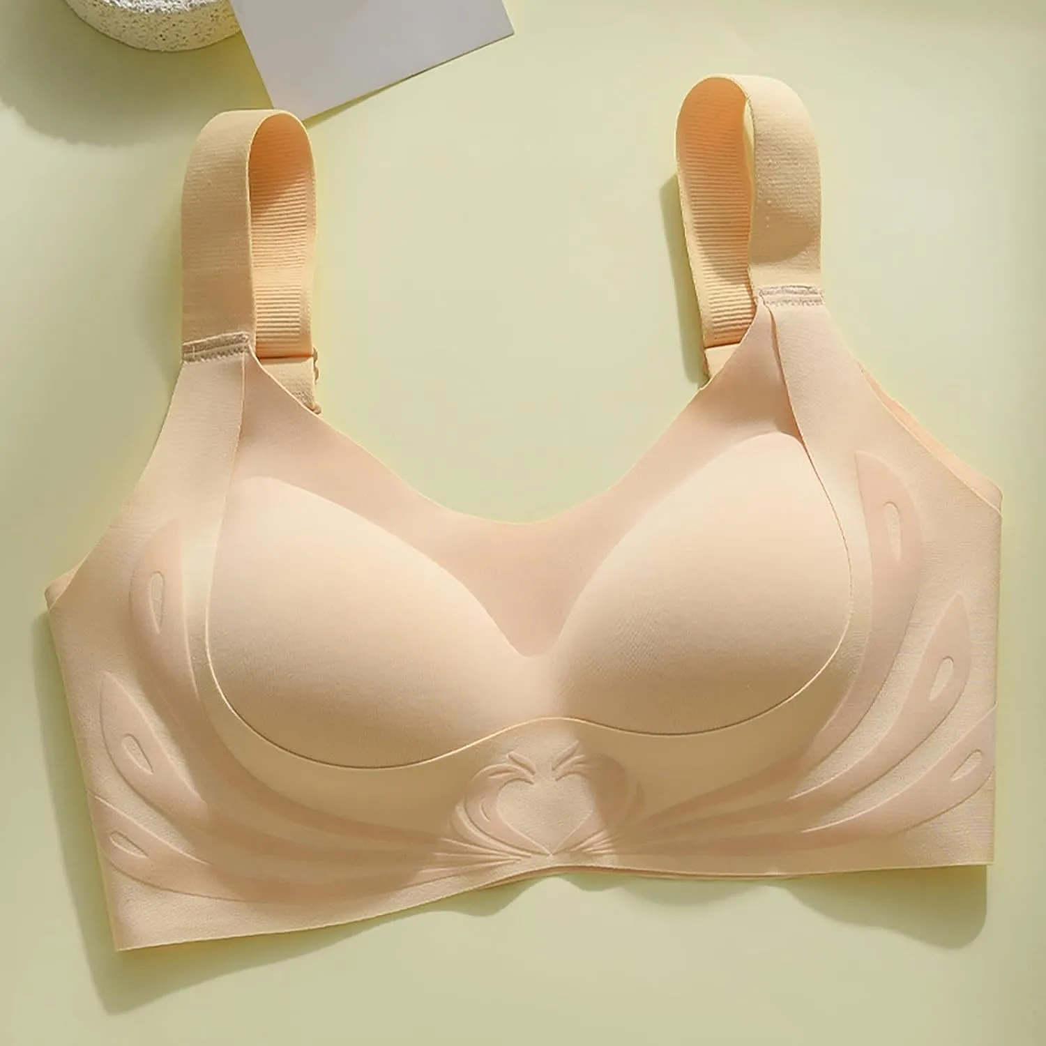 Caralush Lushfitting Powerful Push-Up Seamless Bra,Anti-Sagging Super Gather Bra Wireless Pushup Bra,Camixs Bra