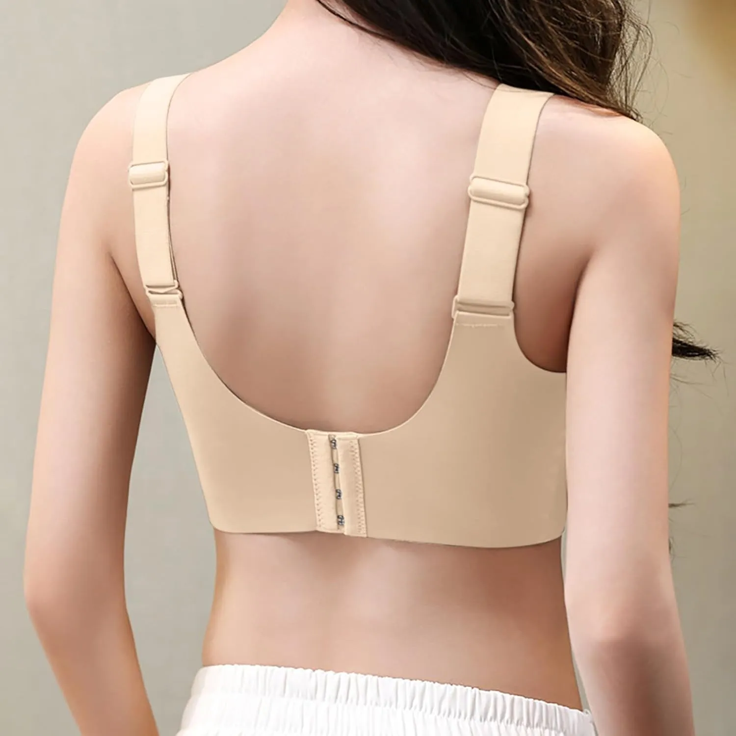 Caralush Lushfitting Powerful Push-Up Seamless Bra,Anti-Sagging Super Gather Bra Wireless Pushup Bra,Camixs Bra
