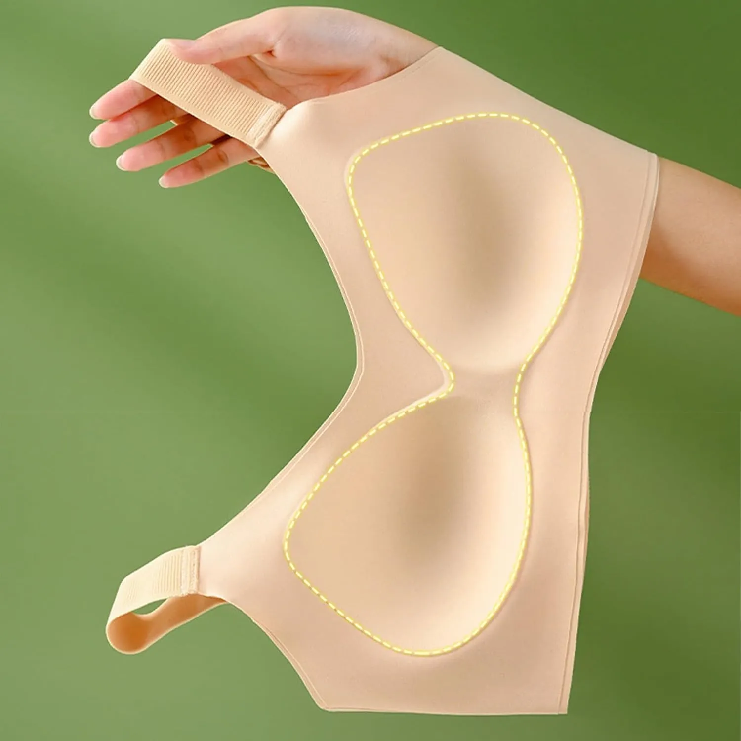 Caralush Lushfitting Powerful Push-Up Seamless Bra,Anti-Sagging Super Gather Bra Wireless Pushup Bra,Camixs Bra