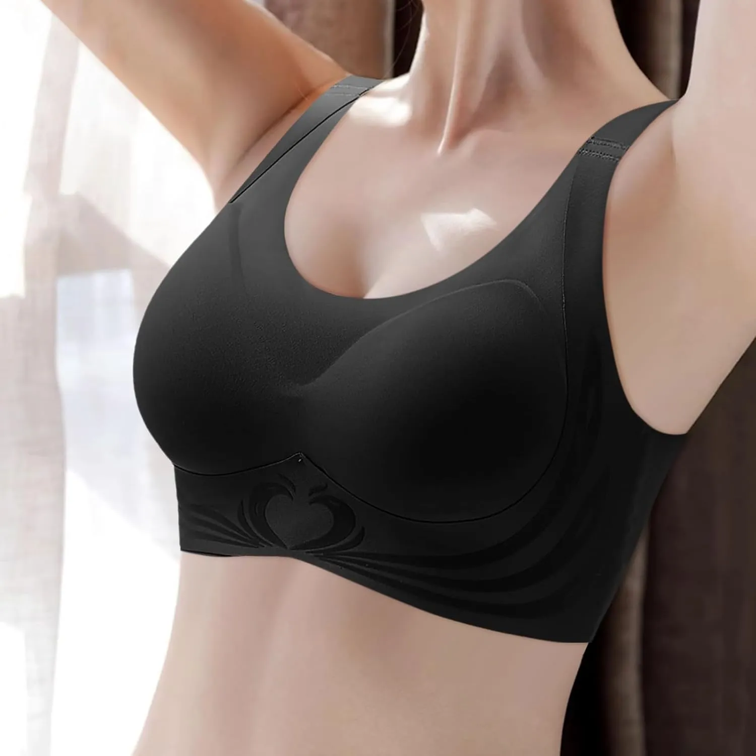 Caralush Lushfitting Powerful Push-Up Seamless Bra,Anti-Sagging Super Gather Bra Wireless Pushup Bra,Camixs Bra