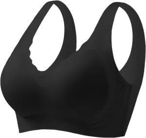 Caralush Pushup Bra, Lifting Bras for Sagging Breasts Super Gather Bra Wireless Push-Up Bra for Women Everyday Women's Wireless Bra with Seamless Smooth Comfort Wirefree T Shirt Bra 3X-Large