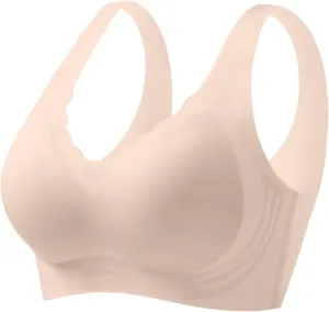 Caralush Pushup Bra, Lifting Bras for Sagging Breasts Super Gather Bra Wireless Push-Up Bra for Women Everyday Women's Wireless Bra with Seamless Smooth Comfort Wirefree T Shirt Bra 3X-Large