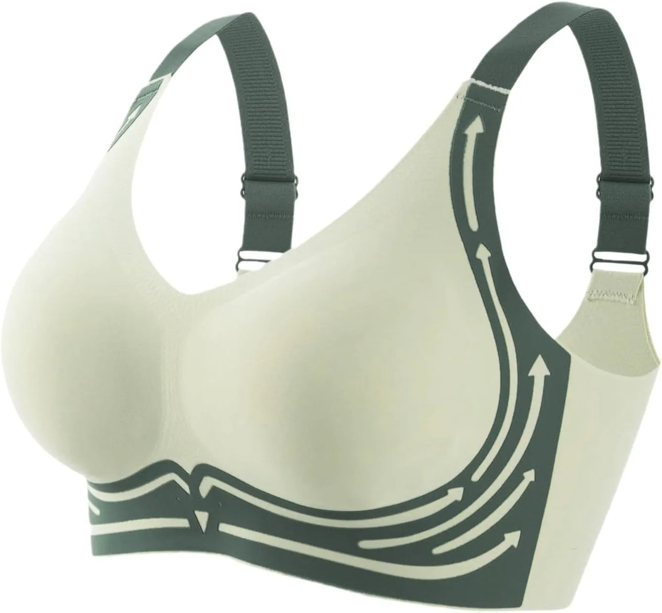 Caralush Pushup Bra, Lifting Bras for Sagging Breasts Super Gather Bra Wireless Push-Up Bra for Women Everyday Women's Wireless Bra with Seamless Smooth Comfort Wirefree T Shirt Bra X-Large