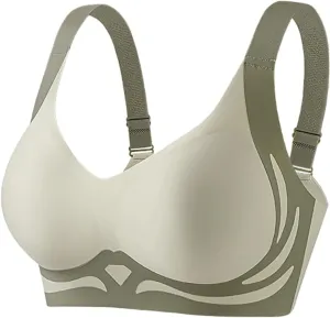Caralush Pushup Bra, Lifting Bras for Sagging Breasts Super Gather Bra Wireless Push-Up Bra for Women Everyday Women's Wireless Bra with Seamless Smooth Comfort Wirefree T Shirt Bra XX-Large