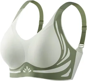 Caralush Pushup Bra, Lifting Bras for Sagging Breasts Super Gather Bra Wireless Push-Up Bra for Women Everyday Women's Wireless Bra with Seamless Smooth Comfort Wirefree T Shirt Bra XX-Large