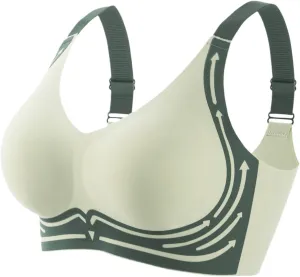 Caralush Pushup Bra, Lifting Bras for Sagging Breasts Super Gather Bra Wireless Push-Up Bra for Women Everyday Women's Wireless Bra with Seamless Smooth Comfort Wirefree T Shirt Bra XX-Large