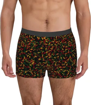 Color Music Print Boxer Briefs For Men Breathable Underwear-