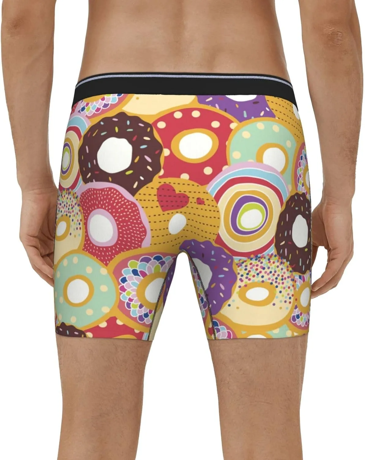Colorful Donuts Mens Boxer Briefs Underwear Boxer Shorts Quick Dry