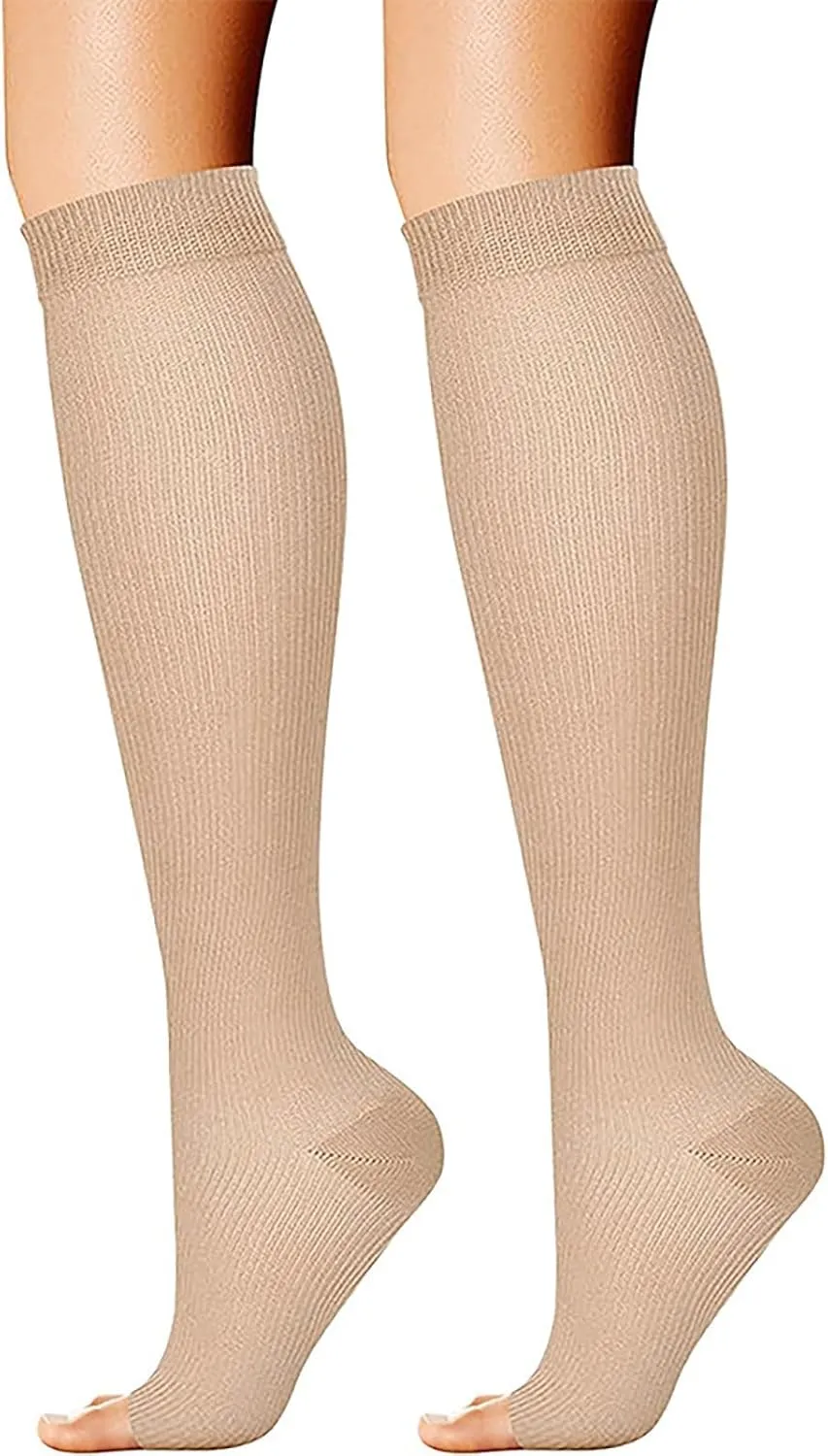 Compression Socks for Women Men Open Toe 15 20mmhg Compression Socks For Woman Men Women'S Compression Socks 20-30