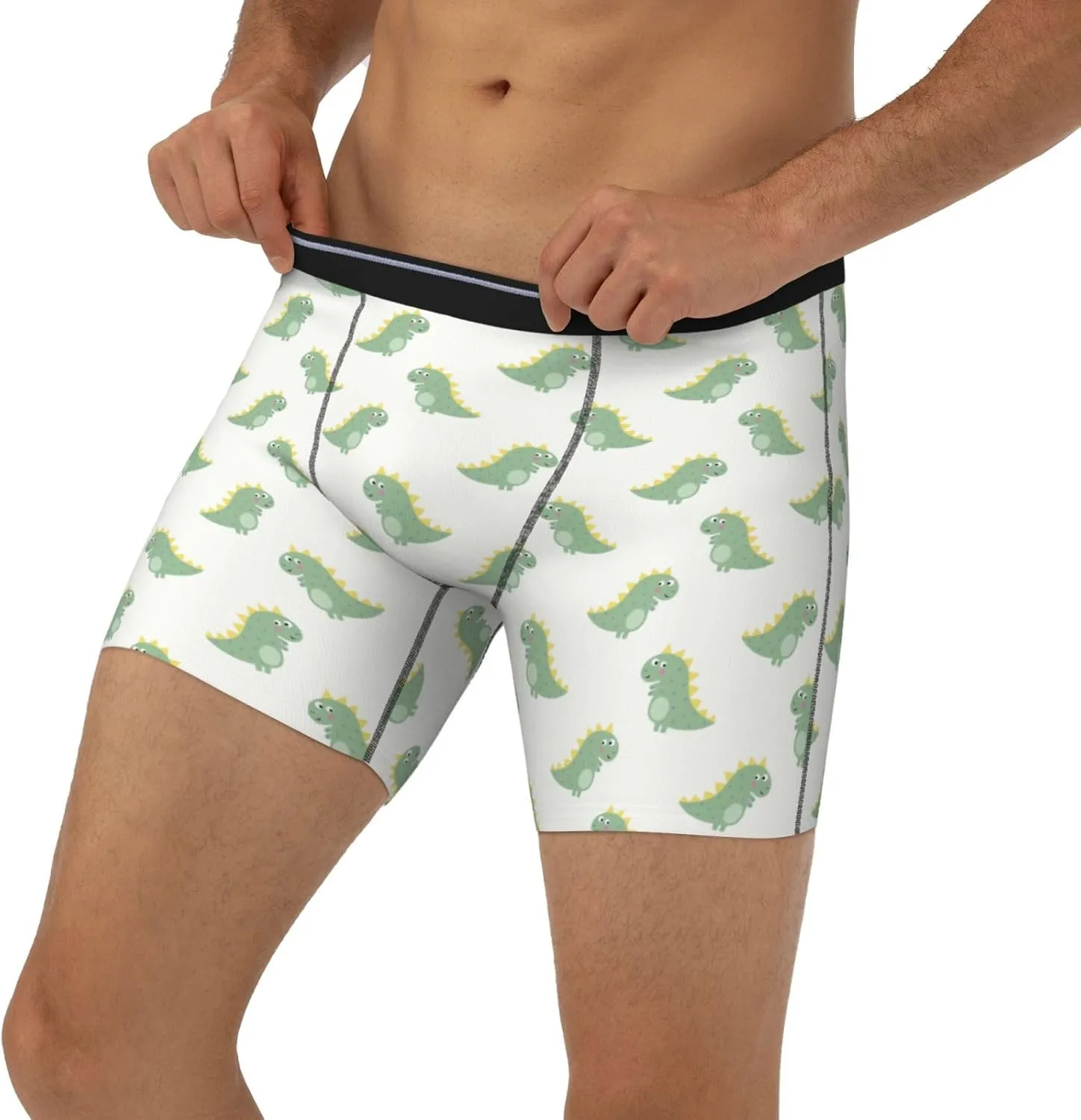 Cute Dinosaur Mens Boxer Briefs Underwear Boxer Shorts Quick Dry