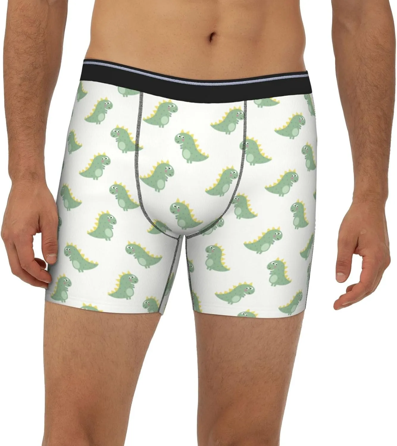 Cute Dinosaur Mens Boxer Briefs Underwear Boxer Shorts Quick Dry