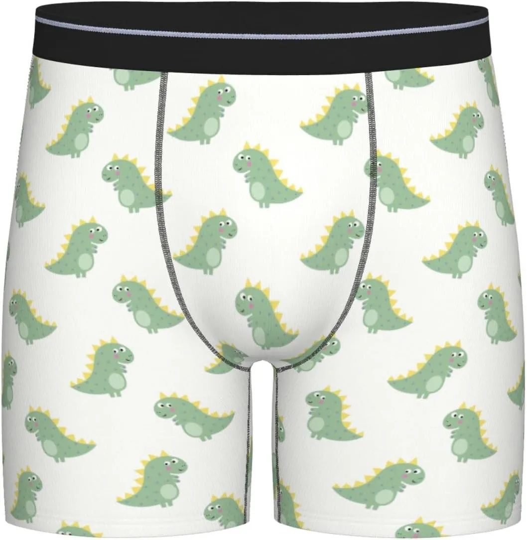 Cute Dinosaur Mens Boxer Briefs Underwear Boxer Shorts Quick Dry