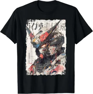 Cyberpunk Japanese cyborg futuristic robot T-Shirt, Small