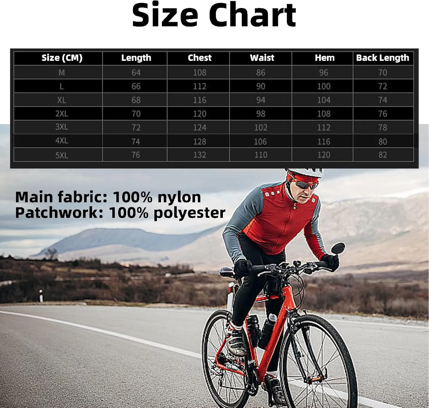 Cycling Gilet Men’s Waterproof,Breathable High Visibility With Bell